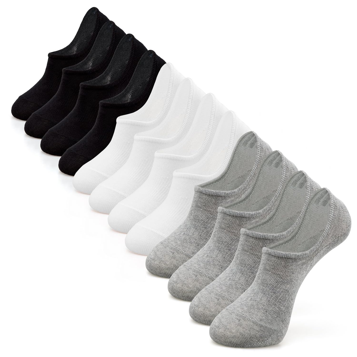 IDEGG Women & Men No Show Low Cut Anti‑Slip Casual Sports Running Socks