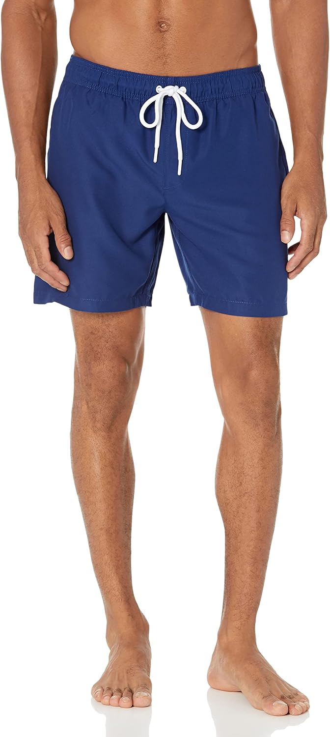 Amazon Essentials Men's 7" Quick-Dry Swim Trunk, Lightweight Breathable