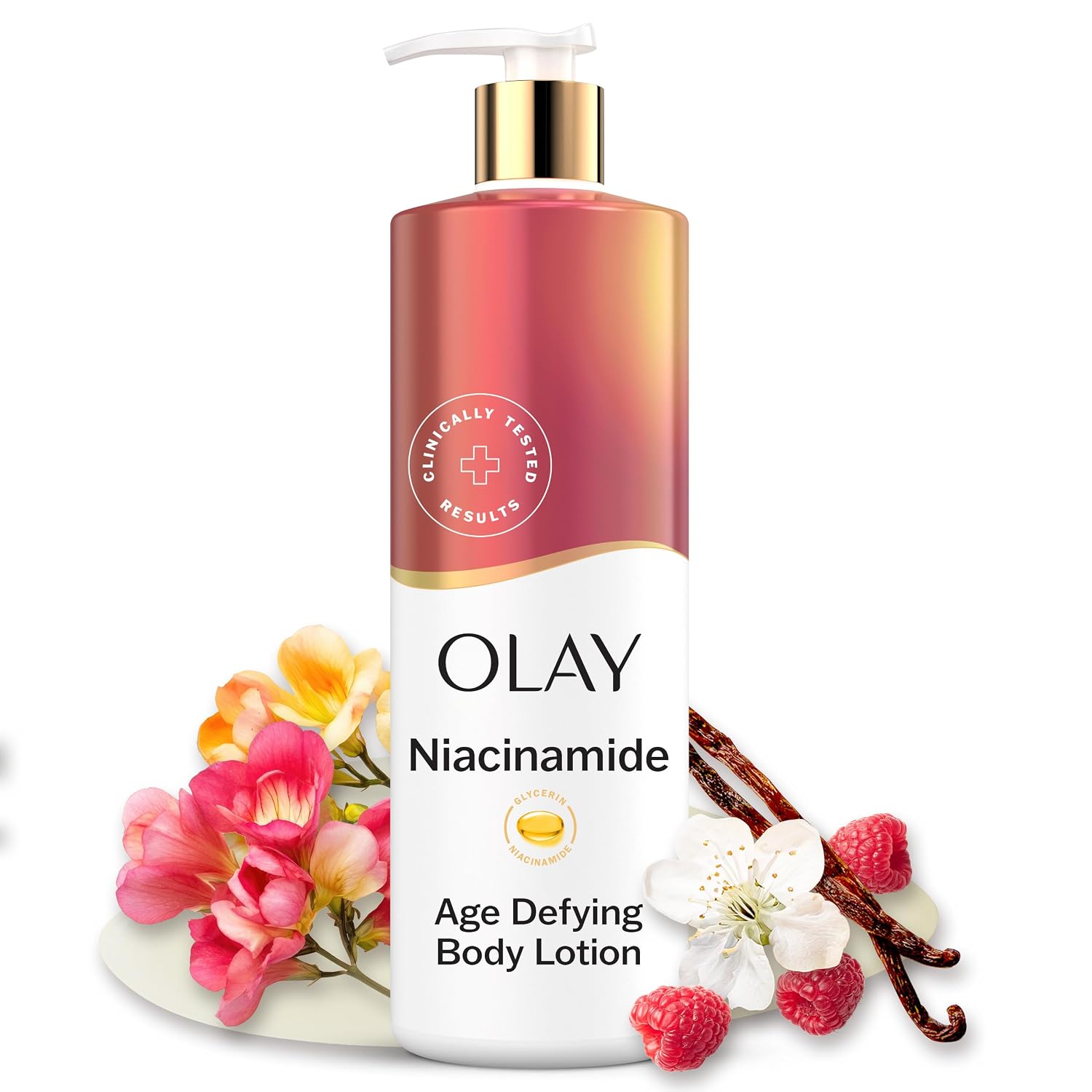 Olay Body Lotion for Women, Firming with Collagen Peptides Serum, Visibly Firmer Skin, 24hr Moisture & Hydration, Fast Absorbing Formula, Vitamin B3 Complex, For All Skin Types, 17 fl oz
