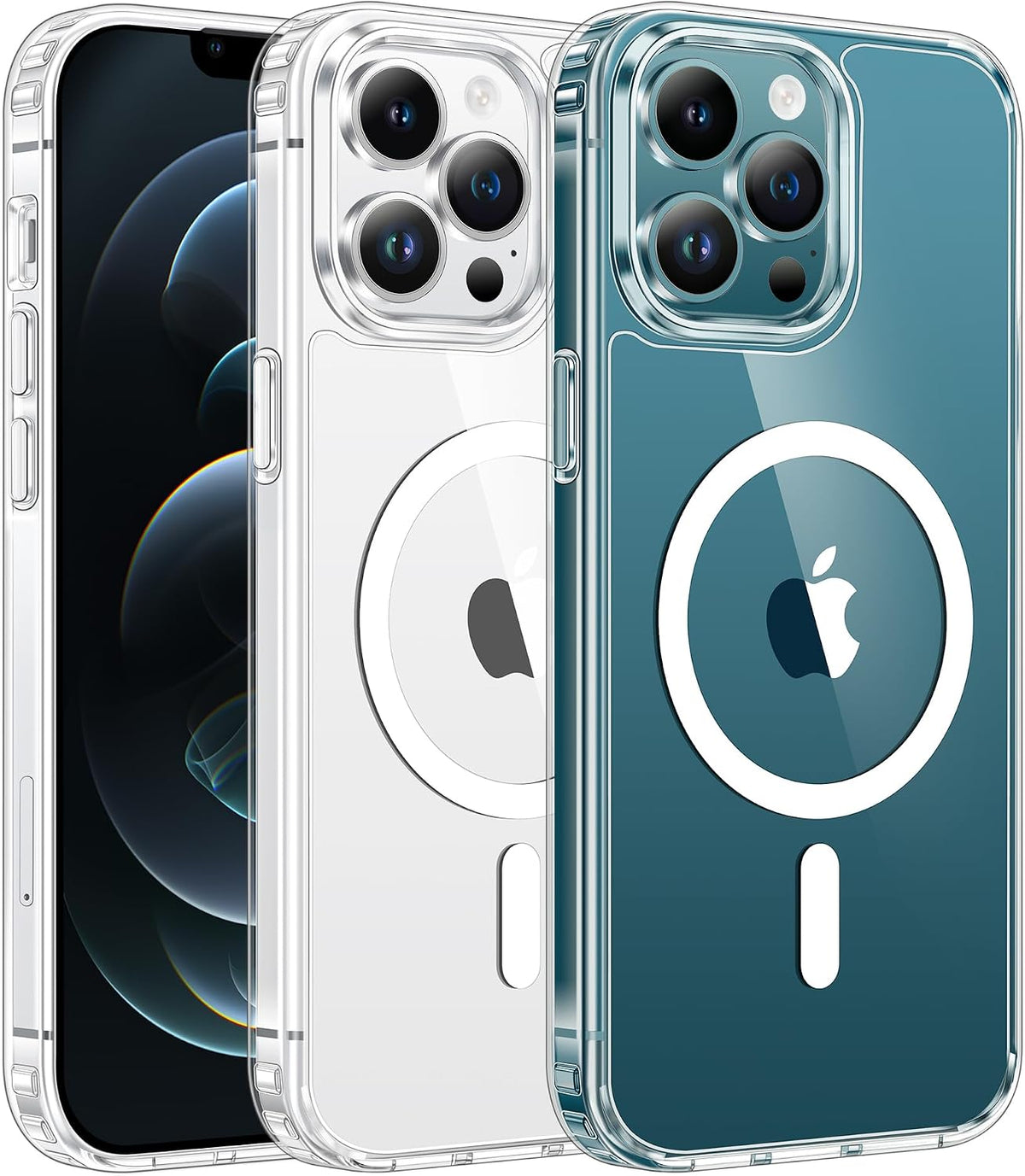 FNTCASE for iPhone 15/14/13 Case Compatible with Magsafe Clear Phonecase