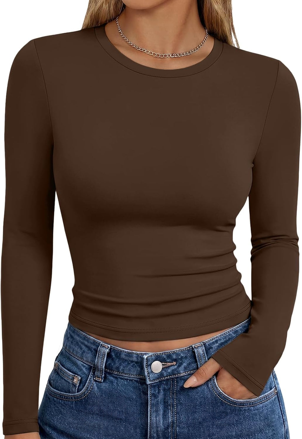 Trendy Queen Womens Long Sleeve T Shirts Fall Fashion Basic Y2K Tops 2026