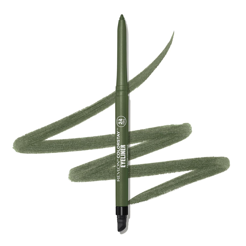 Revlon ColorStay Pencil Waterproof Eyeliner, 201 Black, 2 pack | Waterproof pencil eyeliner with built-in sharpener. Smudge-proof, long-lasting, intense matte color.