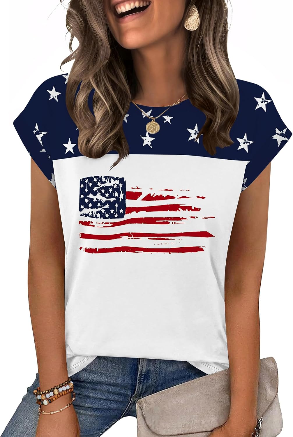 Zeagoo Womens Tops Summer Casual Cap Sleeve Tshirts Shirts Business Blouses | Dressy Spring Fashion Outfits, Trendy Clothes, Cute Crewneck Work Out Tee, Gym Clothing