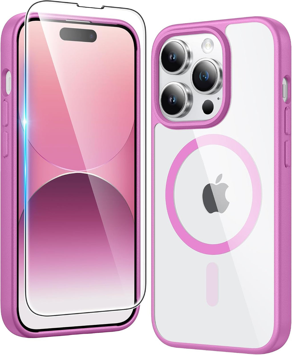 FNTCASE for iPhone 15/14/13 Case Compatible with Magsafe Clear Phonecase