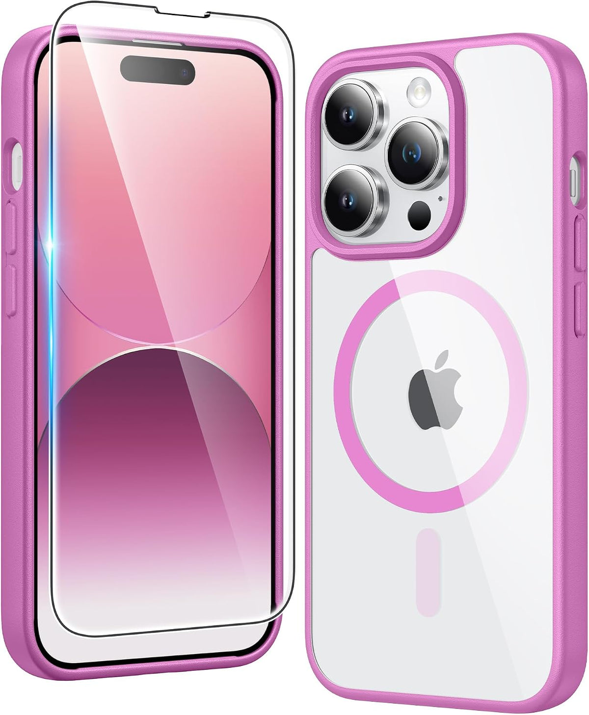FNTCASE for iPhone 15/14/13 Case Compatible with Magsafe Clear Phonecase