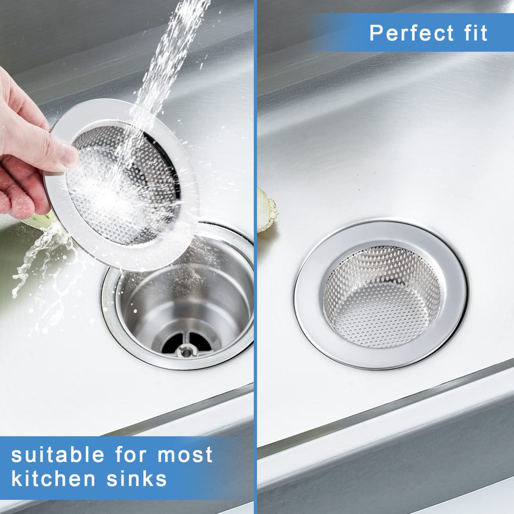2 Pcs Sink Strainer Double-Layer Safe Design for Kitchen Sink Drain Basket