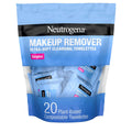 Neutrogena Makeup Remover Towelettes, Daily Single Face Towelettes, 20 Ct | Makeup Remover, Makeup Removing Cleansing Wipes, Suitable for Dirt & Oil Removal, Alcohol-Free