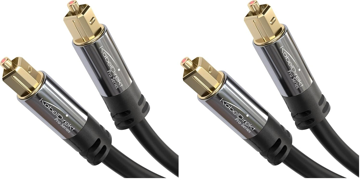 KabelDirekt – Optical Audio TOSLINK Cable – 6ft – Soundbar
