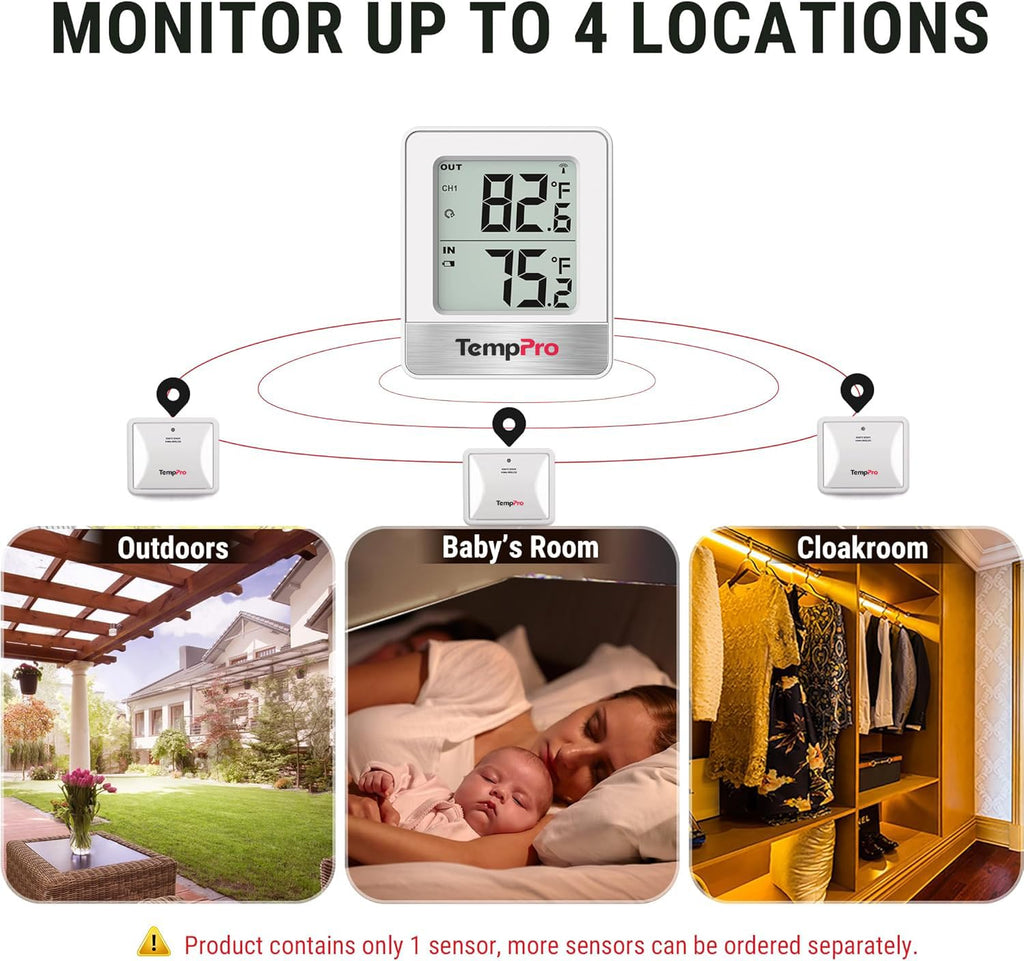 TempPro TempAir Digital Hygrometer Indoor Thermometer