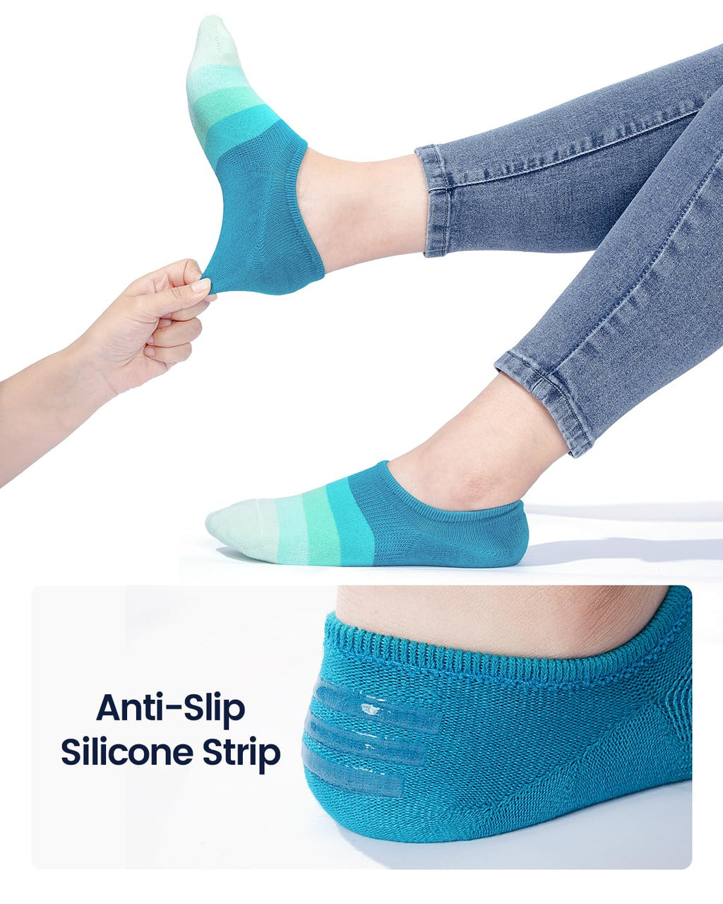 IDEGG Women & Men No Show Low Cut Anti‑Slip Casual Sports Running Socks