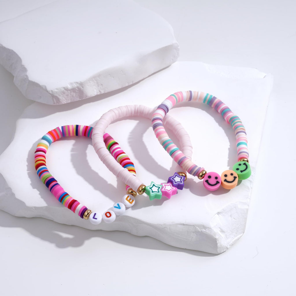 Friendship Bracelets for Girls, 10-Piece Cute Preppy Beaded Bracelet Set for Teen Girls, Matching Bracelets for Friends, Birthday Gifts for Daughter Granddaughter Niece