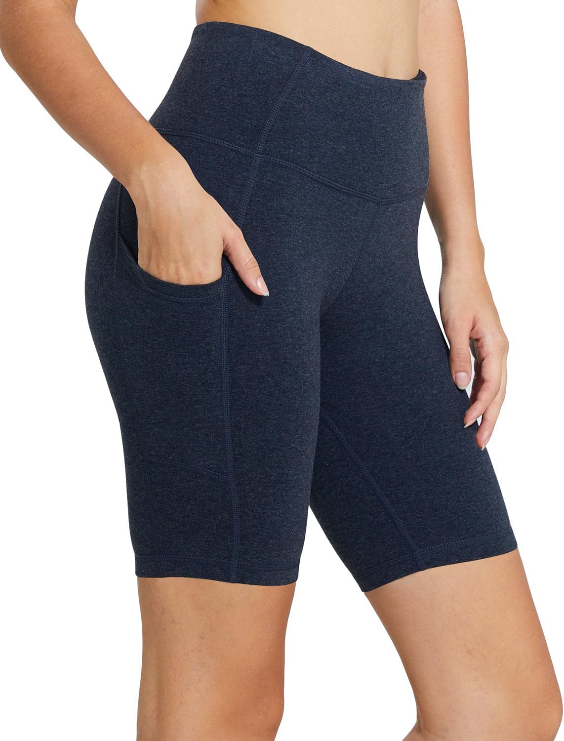 baleaf Women's High Waist Biker Shorts with 3 Pockets