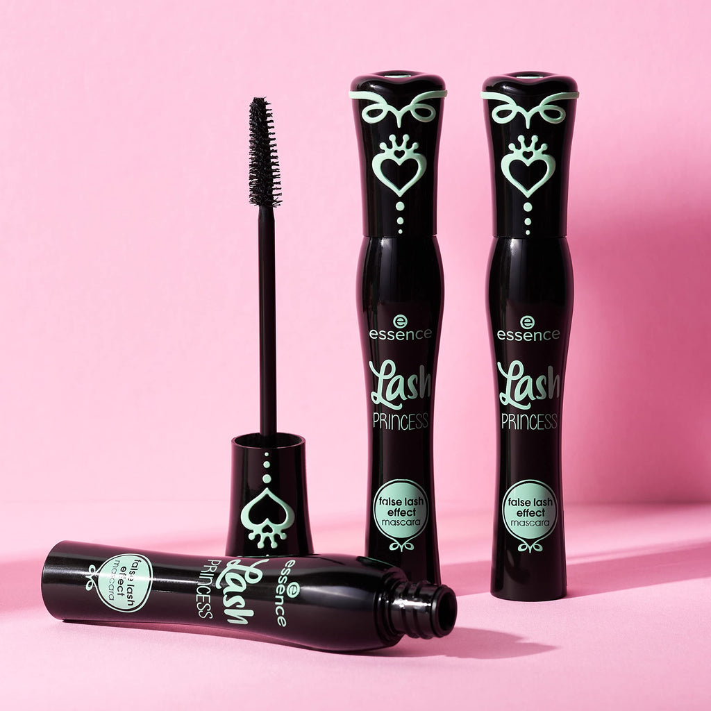 essence Lash Princess False Lash Effect Mascara, Black (Pack of 1) | Volumizing & Lengthening, Clump-Free Fiber Brush, Defines and Separates; Vegan, Cruelty Free, Paraben Free, Oil Free