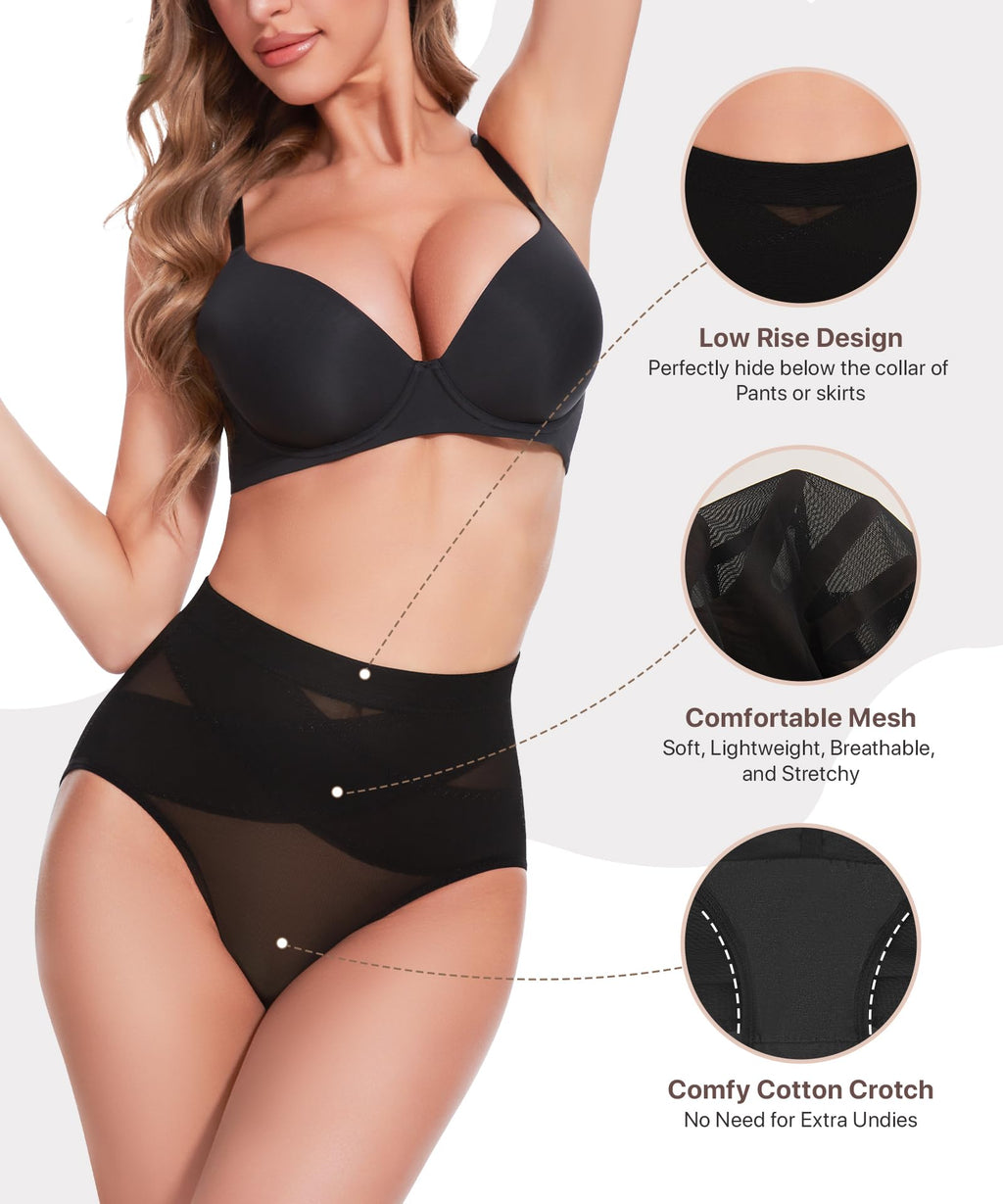 GYDEK Tummy Control Shapewear Panties for Women High Waist Shaper Underwear | Breathable material, High-Waist, Shapewear Girdle, Body Shaper, Seamless Shapewear, Lightweight