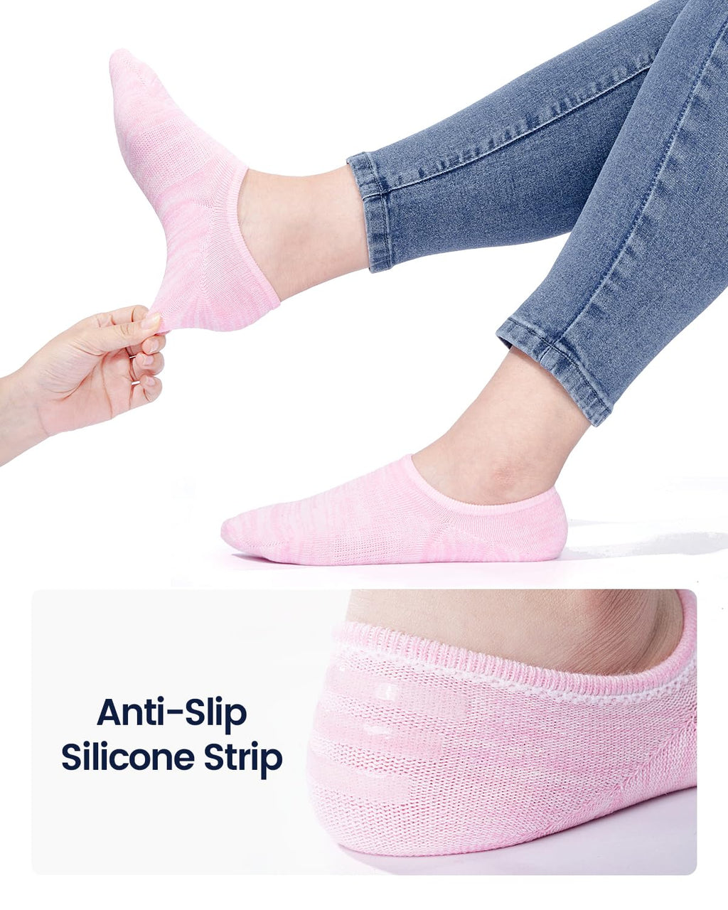 IDEGG Women & Men No Show Low Cut Anti‑Slip Casual Sports Running Socks