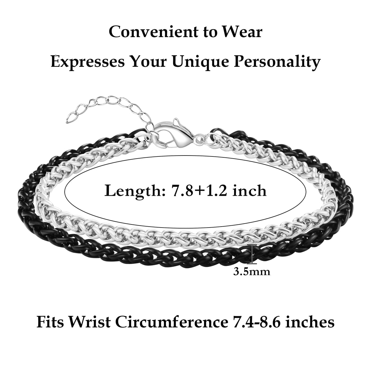 DAYANEY Mens Bracelet Silver and Gold Bracelet for Men Rakhi for Brother