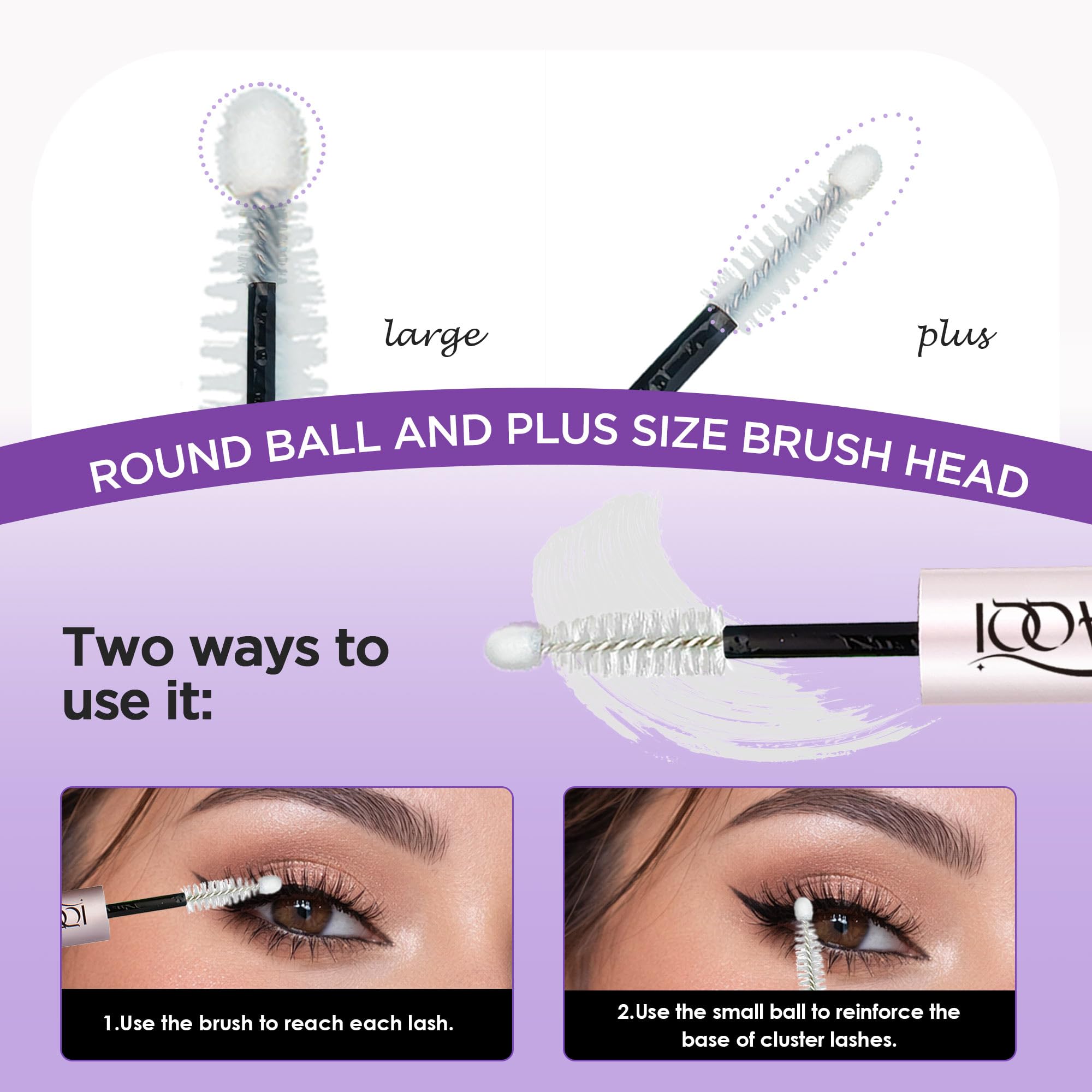 GAQQI Lash Cluster Glue, Waterproof Bond and Seal Lash Glue, Black - 10ml | Strong Hold 3-7days, Latex-free & Formaldehyde-free, Waterproof, For Cluster/ Individual/ Strip Lashes, Easy to Use