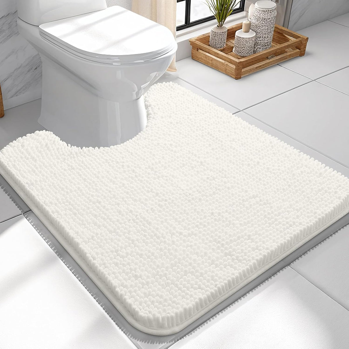 OLANLY Bathroom Rugs 30x20, Extra Soft Absorbent Chenille Bath Rugs