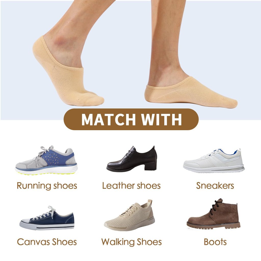 IDEGG Women & Men No Show Low Cut Anti‑Slip Casual Sports Running Socks