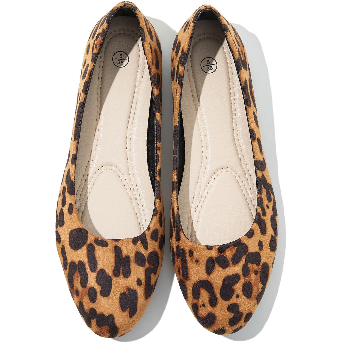 Shupua Flats for Women Round Toe Black Ballet Flats Dressy Work Shoes
