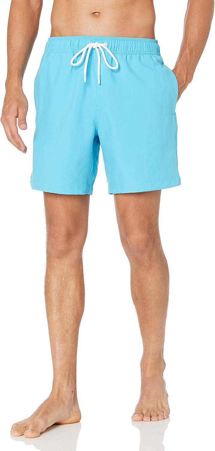 Amazon Essentials Men's 7" Quick-Dry Swim Trunk, Lightweight Breathable