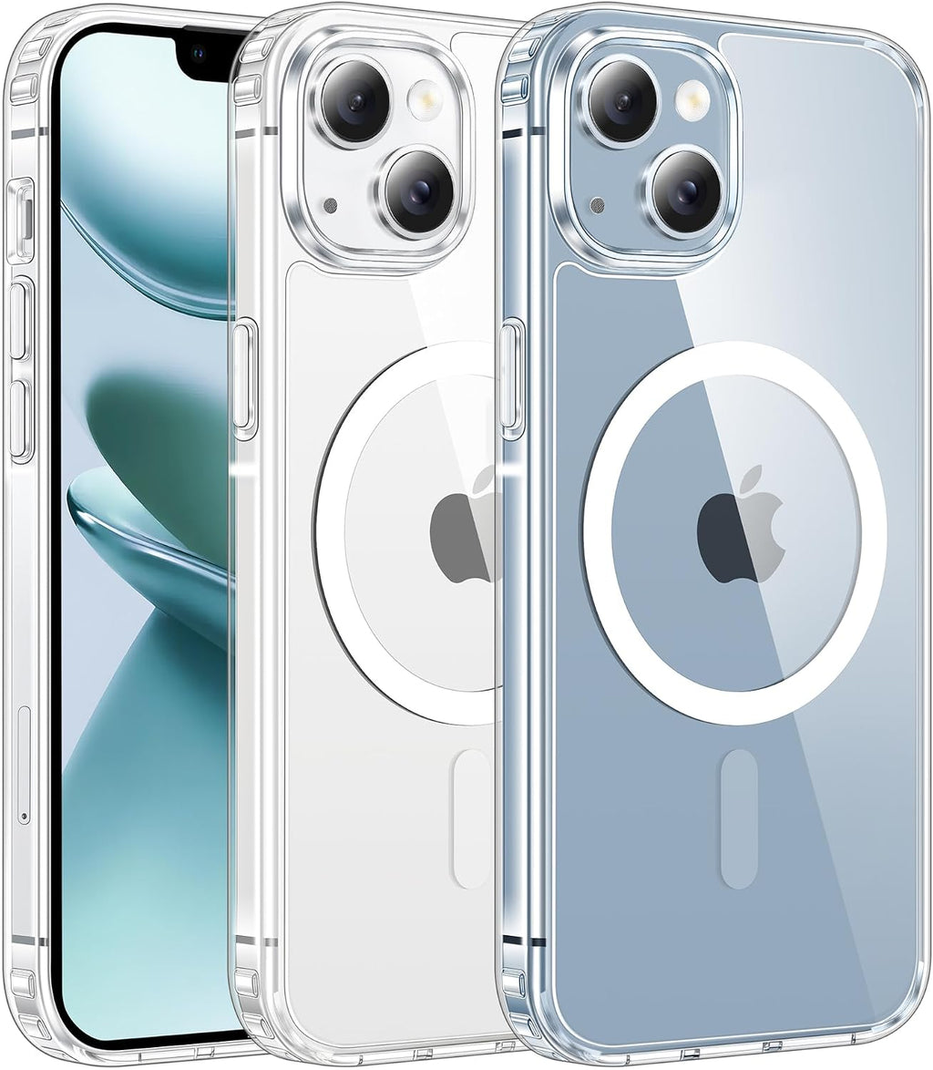 FNTCASE for iPhone 15/14/13 Case Compatible with Magsafe Clear Phonecase