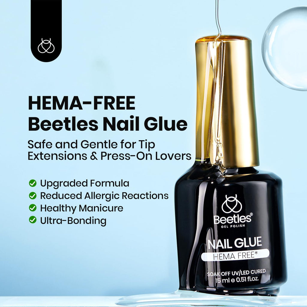 Beetles Soft Gel Nail Tips Short Almond 288pcs in 12 Sizes Etch-X | Pre-Etched Full Cover Acrylic Fake Nails, Salon Quality Nail Supplies, Easy DIY Extension Press On Nails, Gift for Women