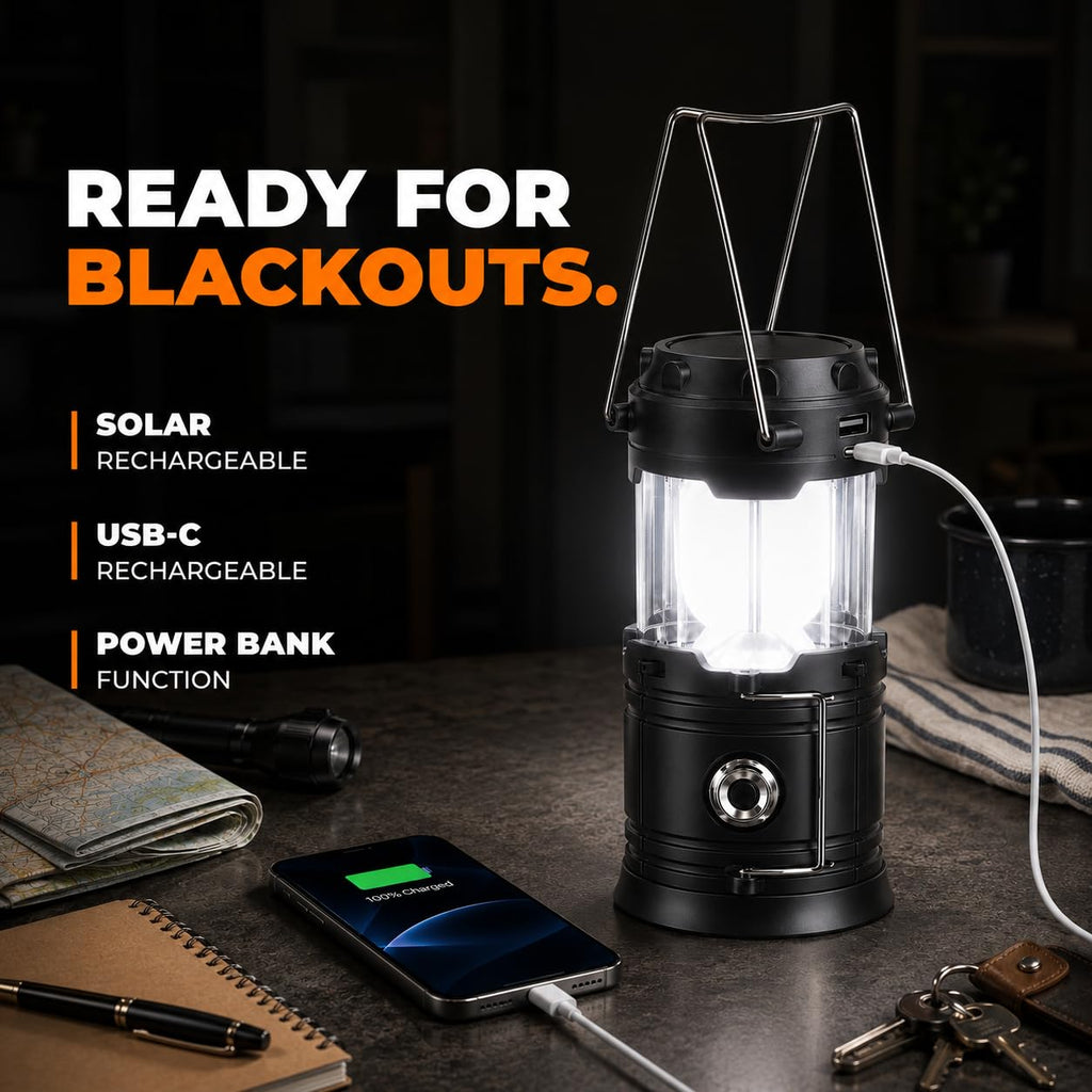 MalloMe Camping Lights LED Lantern Flashlights, Battery Operated Lamp Tent Lanterns for Power Outages, Camping Essentials Outdoor,Home,Emergency Gear, Hurricane Survival (3 AAA batteries not included)