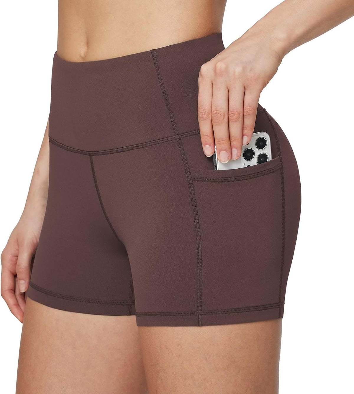 baleaf Women's High Waist Biker Shorts with 3 Pockets