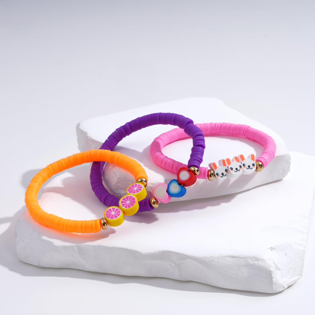Friendship Bracelets for Girls, 10-Piece Cute Preppy Beaded Bracelet Set for Teen Girls, Matching Bracelets for Friends, Birthday Gifts for Daughter Granddaughter Niece