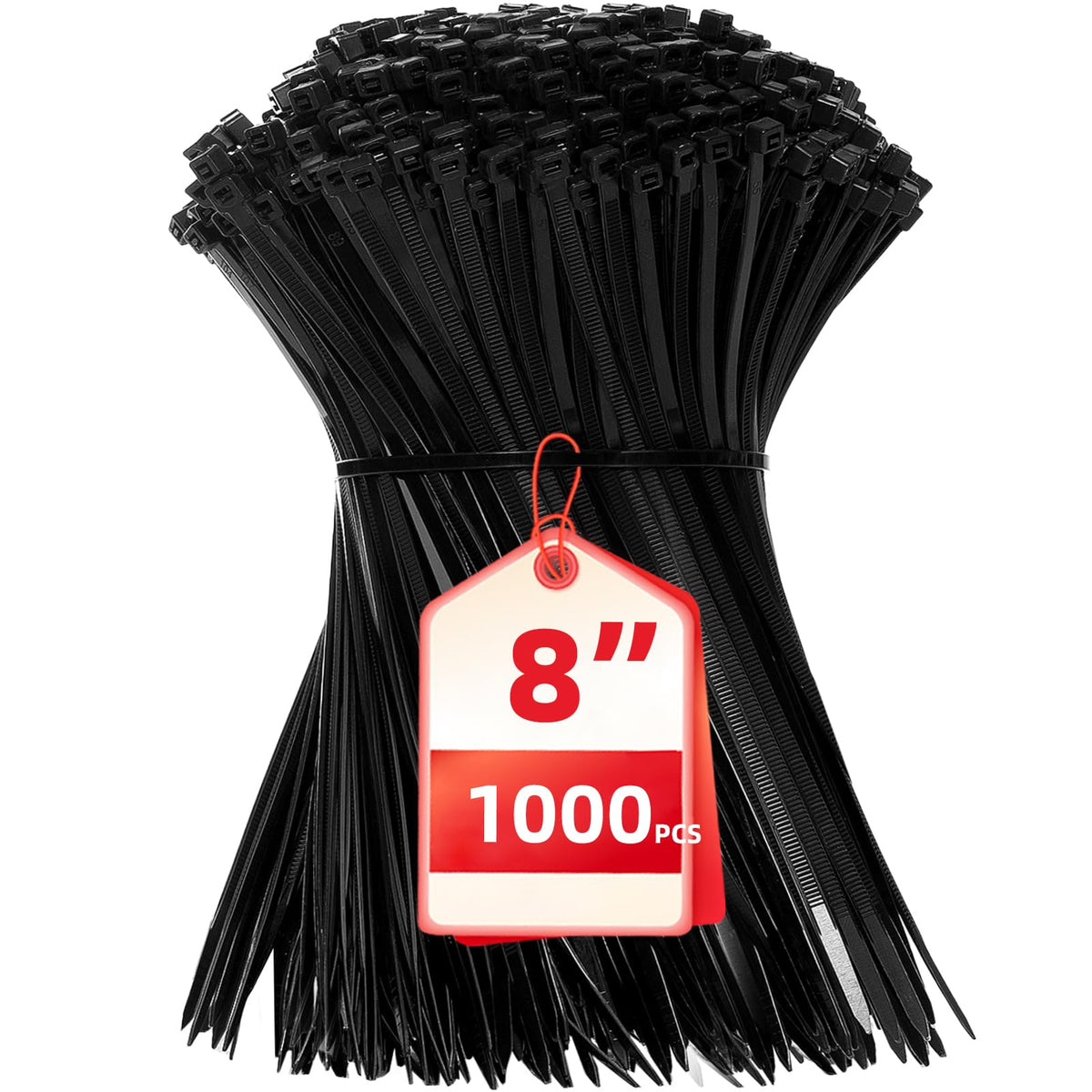 Cable Zip Ties,400 Pack Black Assorted Sizes 12+8+6+4 Inch,Multi-Purpose Self-Locking Nylon Cable Cord Management,Plastic Wire Ties for Home,Office,Garden,Workshop. By HAVE ME TD