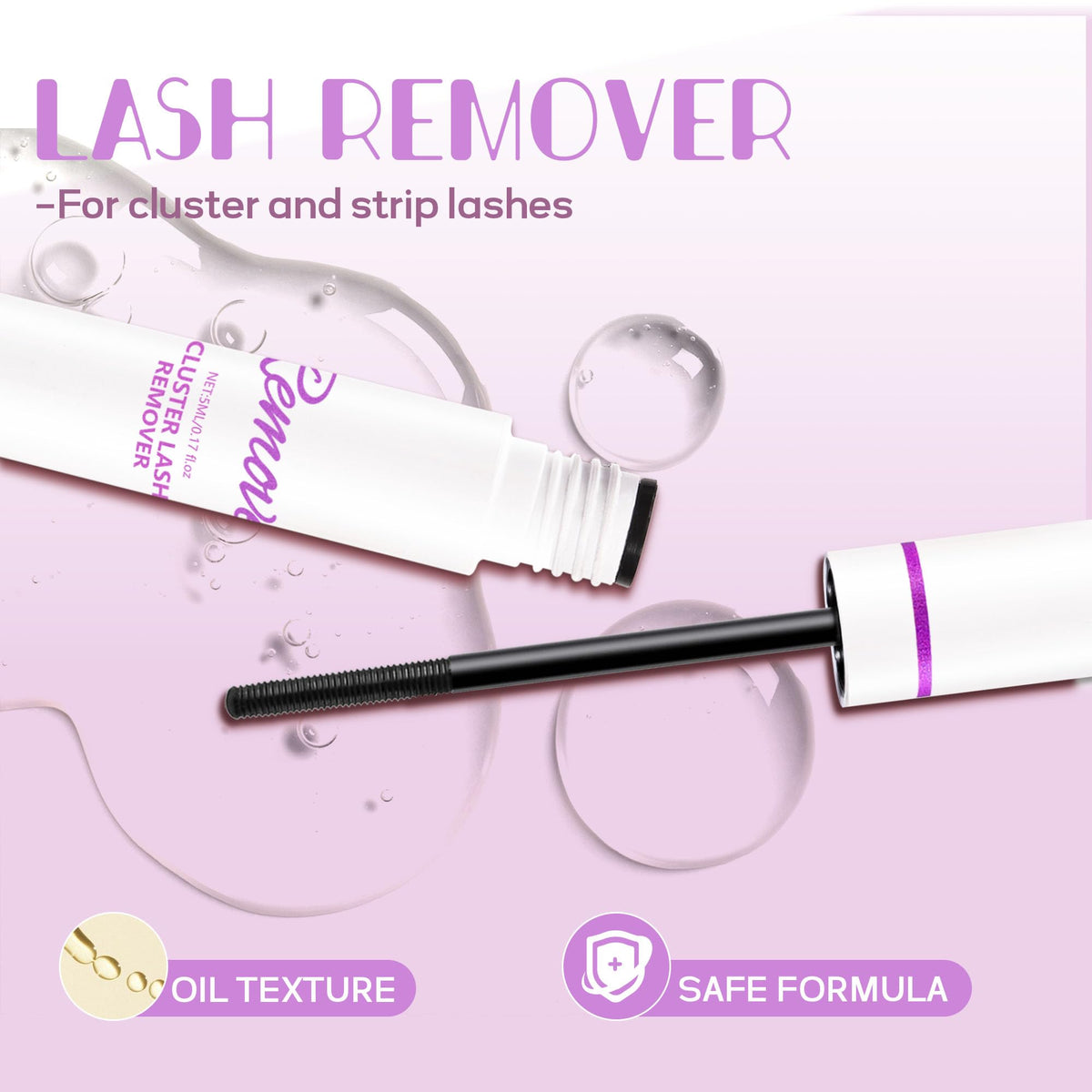GAQQI Lash Cluster Glue, Waterproof Bond and Seal Lash Glue, Black - 10ml | Strong Hold 3-7days, Latex-free & Formaldehyde-free, Waterproof, For Cluster/ Individual/ Strip Lashes, Easy to Use