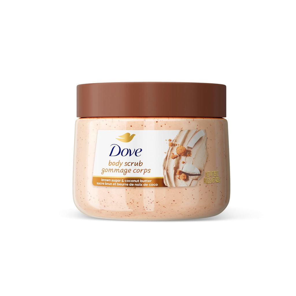Dove Himalayan Salt & Rose Oil Body Scrub Exfoliates and Deeply 15 oz | For skin that needs polish, Helps reveal smooth skin, With Himalayan salt & Rose Oil