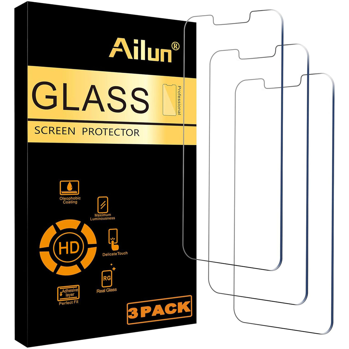 Ailun 3 Pack Screen Protector for iPhone 17e/16e/14/13/13 Pro