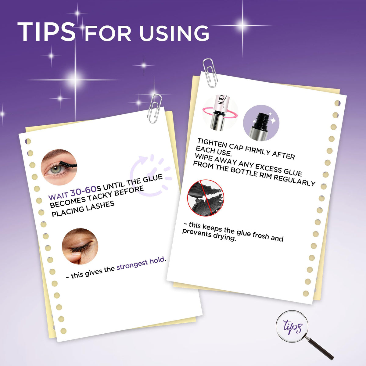 GAQQI Lash Cluster Glue, Waterproof Bond and Seal Lash Glue, Black - 10ml | Strong Hold 3-7days, Latex-free & Formaldehyde-free, Waterproof, For Cluster/ Individual/ Strip Lashes, Easy to Use