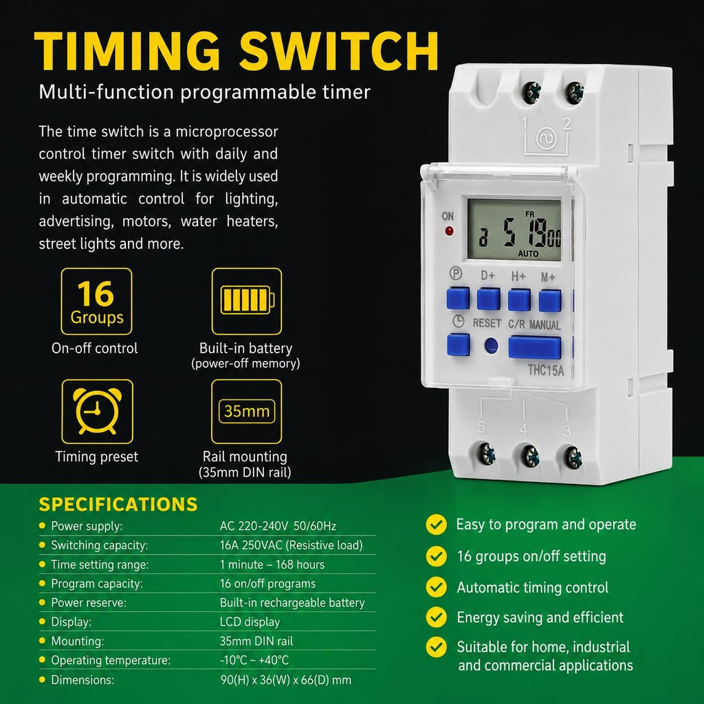 Digital Programmable Timer | Programmable Timer as per your daily routine ON/OFF