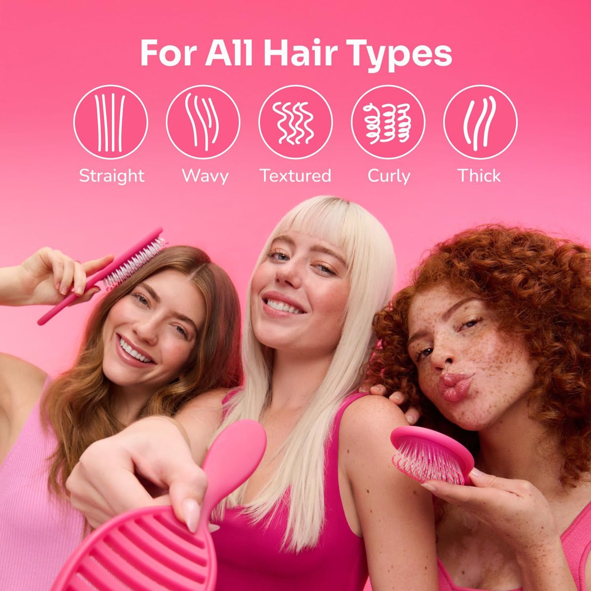 Wet Brush Original Detangler Hair Brush, Sky, For All Hair Textures | Ultra-Soft IntelliFlex Bristles Detangle Wet, Dry & Damaged Hair with Less Breakage, Pain-Free Detangling Brush