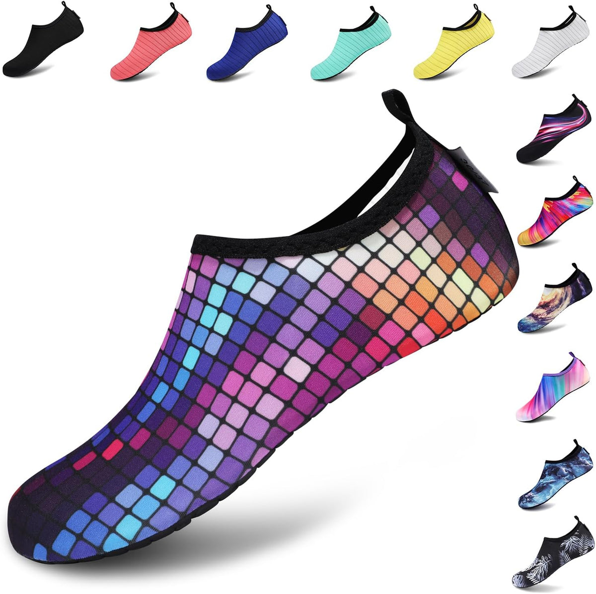 VIFUUR Water Shoes for Men Women Barefoot Quick Dry Aqua Socks Slip On
