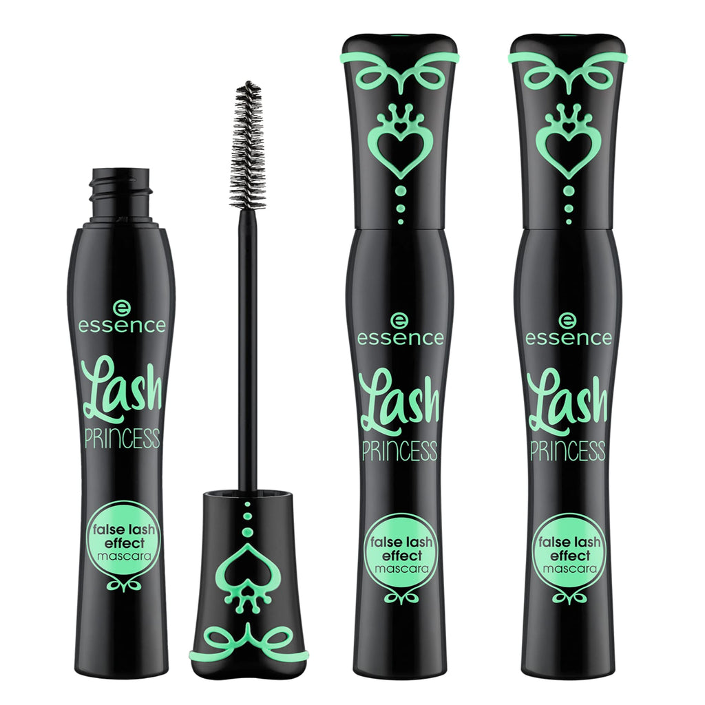 essence Lash Princess False Lash Effect Mascara, Black (Pack of 1) | Volumizing & Lengthening, Clump-Free Fiber Brush, Defines and Separates; Vegan, Cruelty Free, Paraben Free, Oil Free
