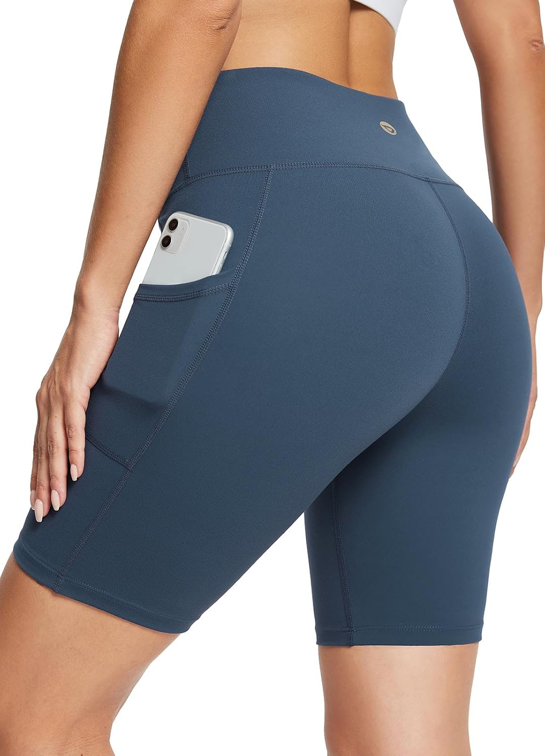 baleaf Women's High Waist Biker Shorts with 3 Pockets