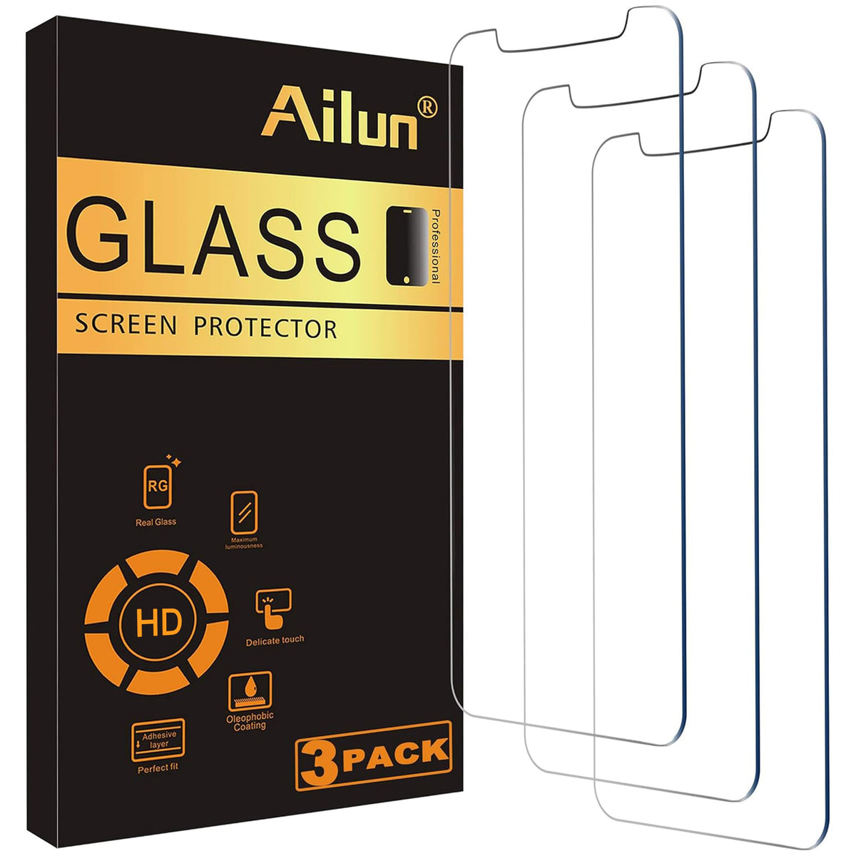 Ailun 3 Pack Screen Protector for iPhone 17e/16e/14/13/13 Pro