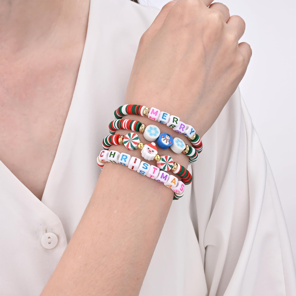 Friendship Bracelets for Girls, 10-Piece Cute Preppy Beaded Bracelet Set for Teen Girls, Matching Bracelets for Friends, Birthday Gifts for Daughter Granddaughter Niece
