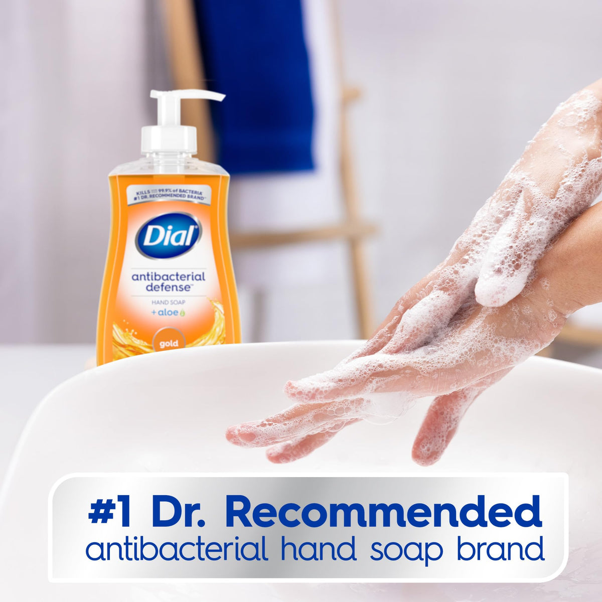 Dial Antibacterial Defense Liquid Hand Soap + Aloe, White Tea Scent, 11 Fl Oz (Pack of 4), Dermatologist-Tested Hand Wash, Gentle Formula