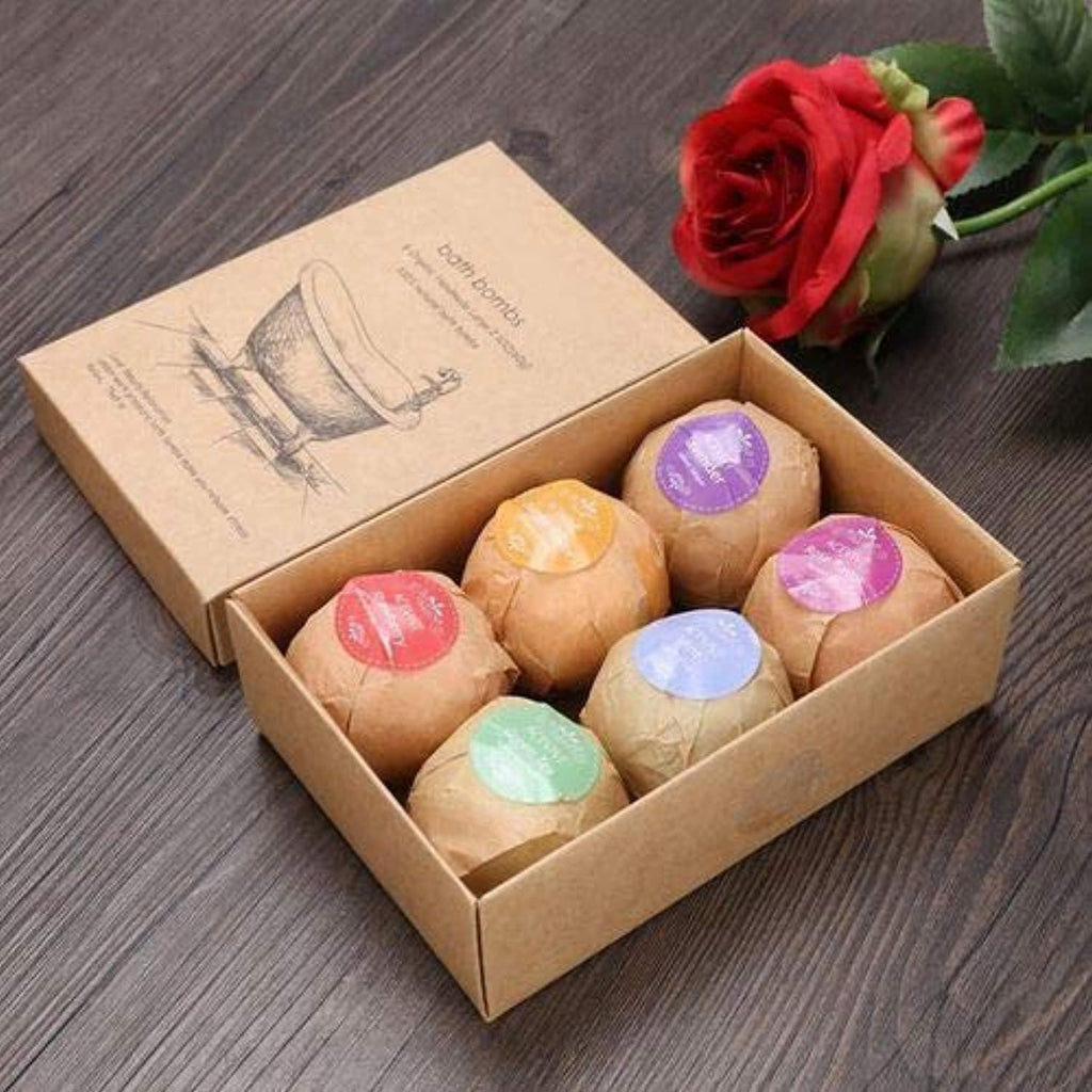 مجموعة هدايا كرات الاستحمام الفوارة 6 عبوات