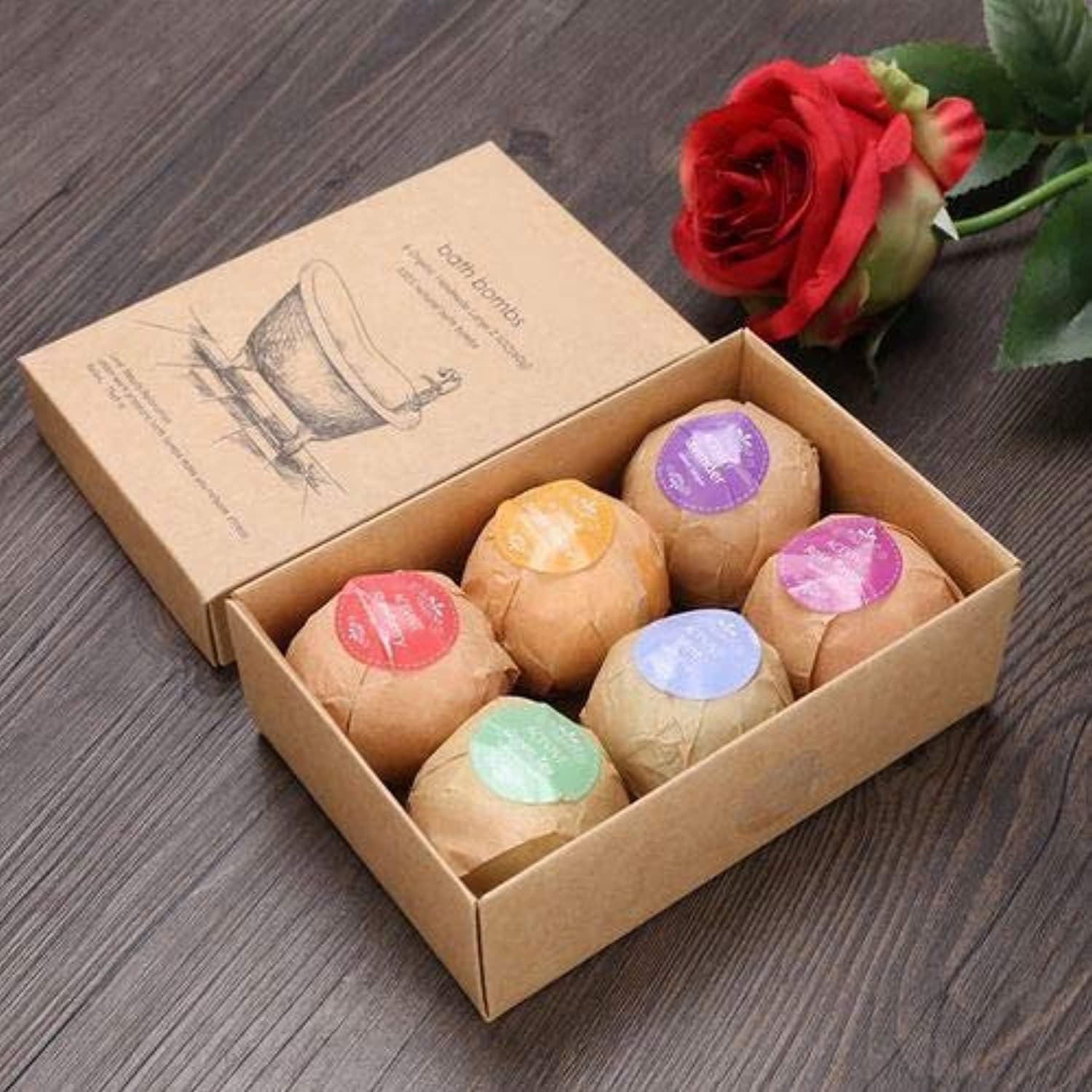 مجموعة هدايا كرات الاستحمام الفوارة 6 عبوات