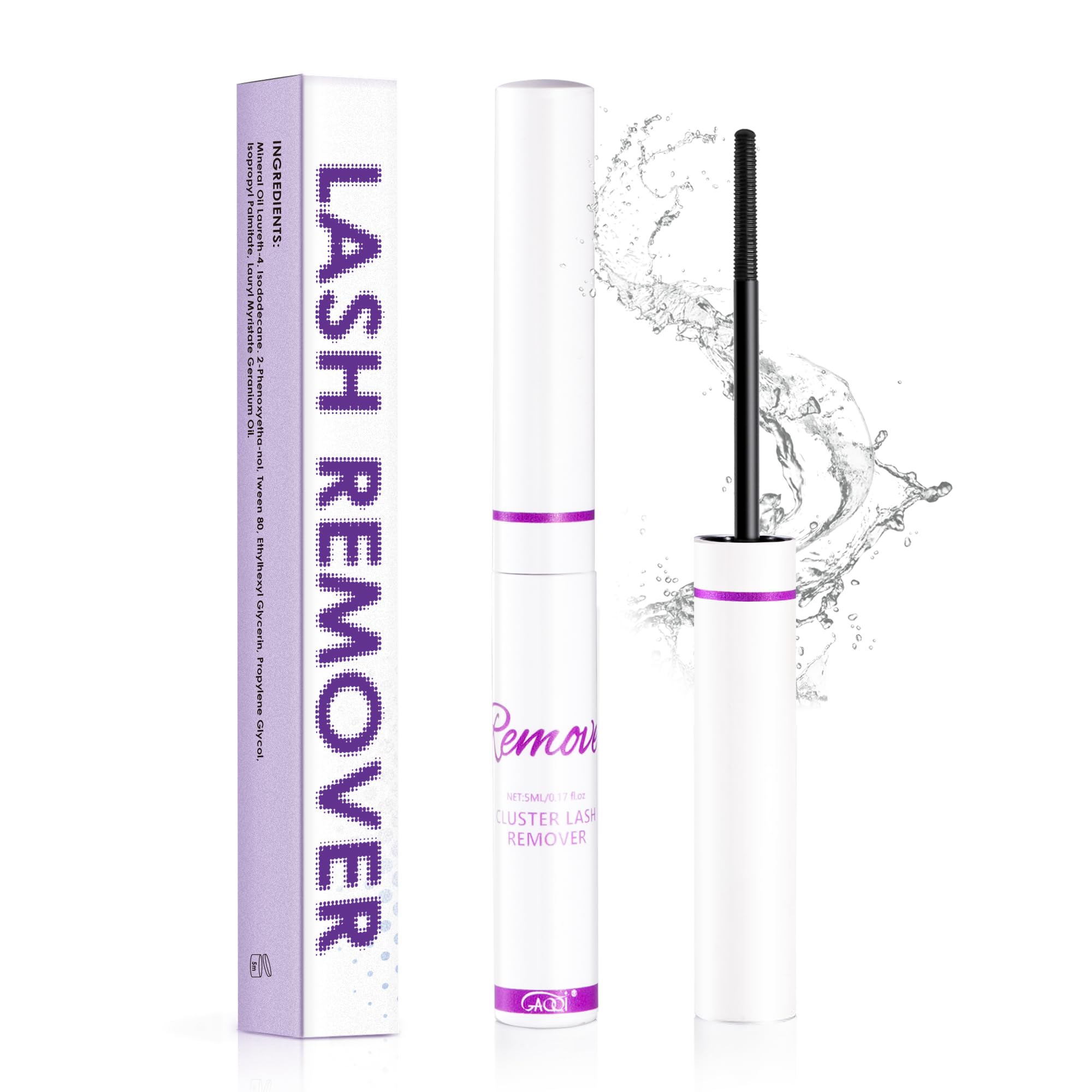 GAQQI Lash Cluster Glue, Waterproof Bond and Seal Lash Glue, Black - 10ml | Strong Hold 3-7days, Latex-free & Formaldehyde-free, Waterproof, For Cluster/ Individual/ Strip Lashes, Easy to Use
