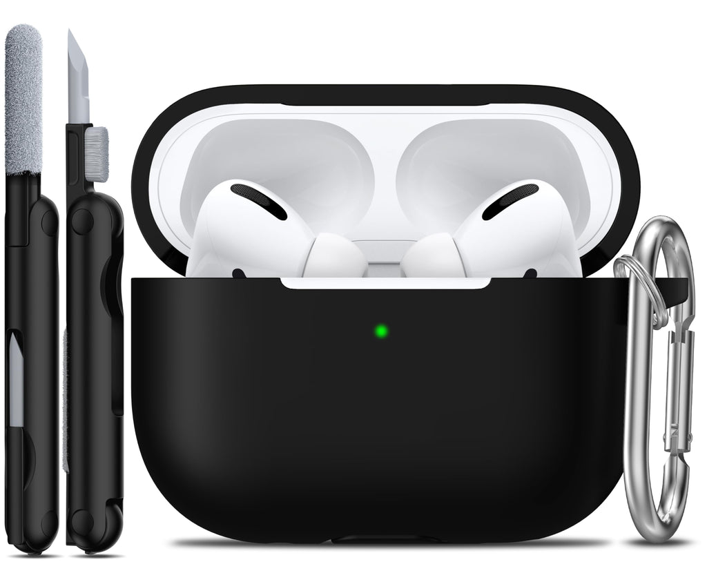 R-fun Silicone Case for AirPods 4 and AirPods 5, Black