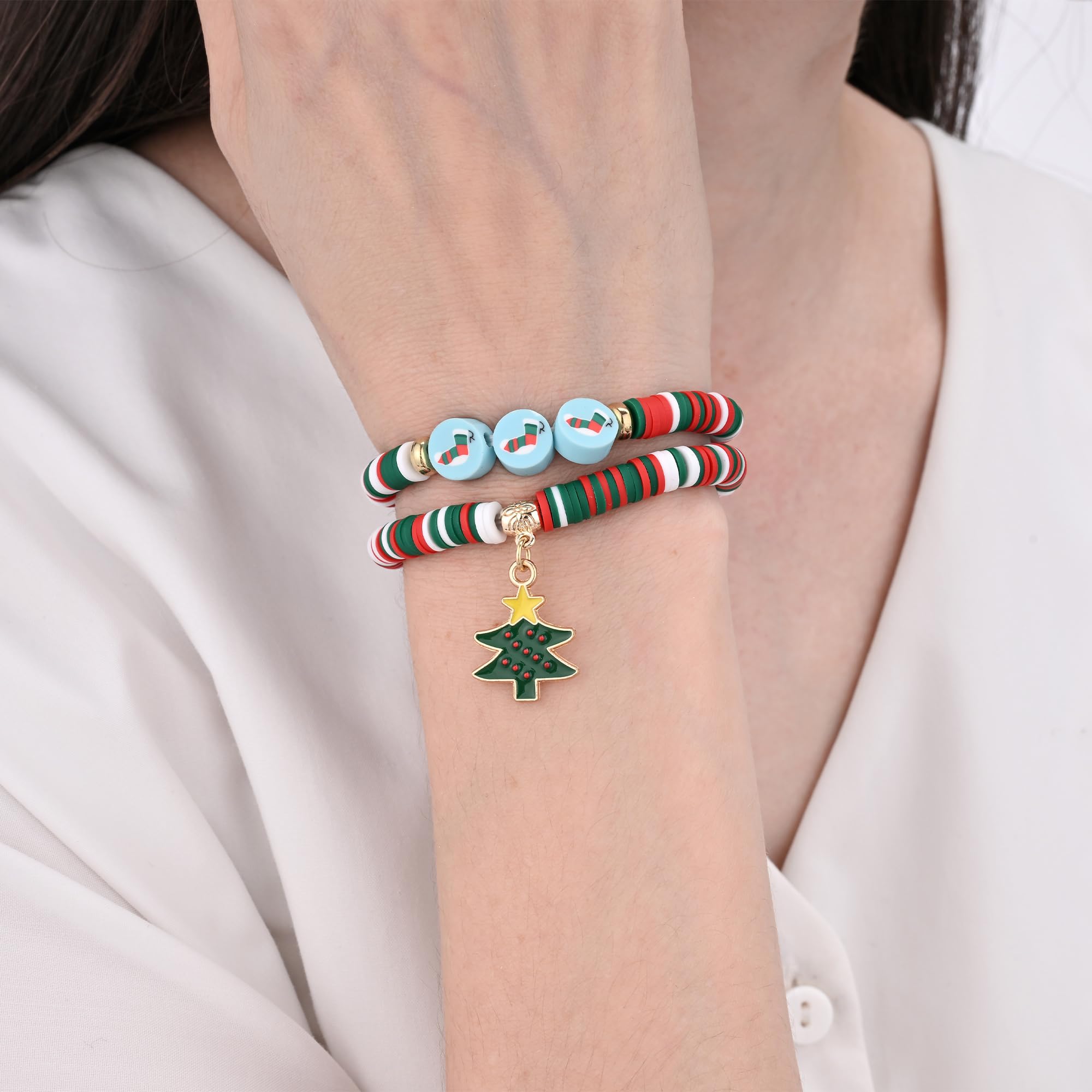 Friendship Bracelets for Girls, 10-Piece Cute Preppy Beaded Bracelet Set for Teen Girls, Matching Bracelets for Friends, Birthday Gifts for Daughter Granddaughter Niece