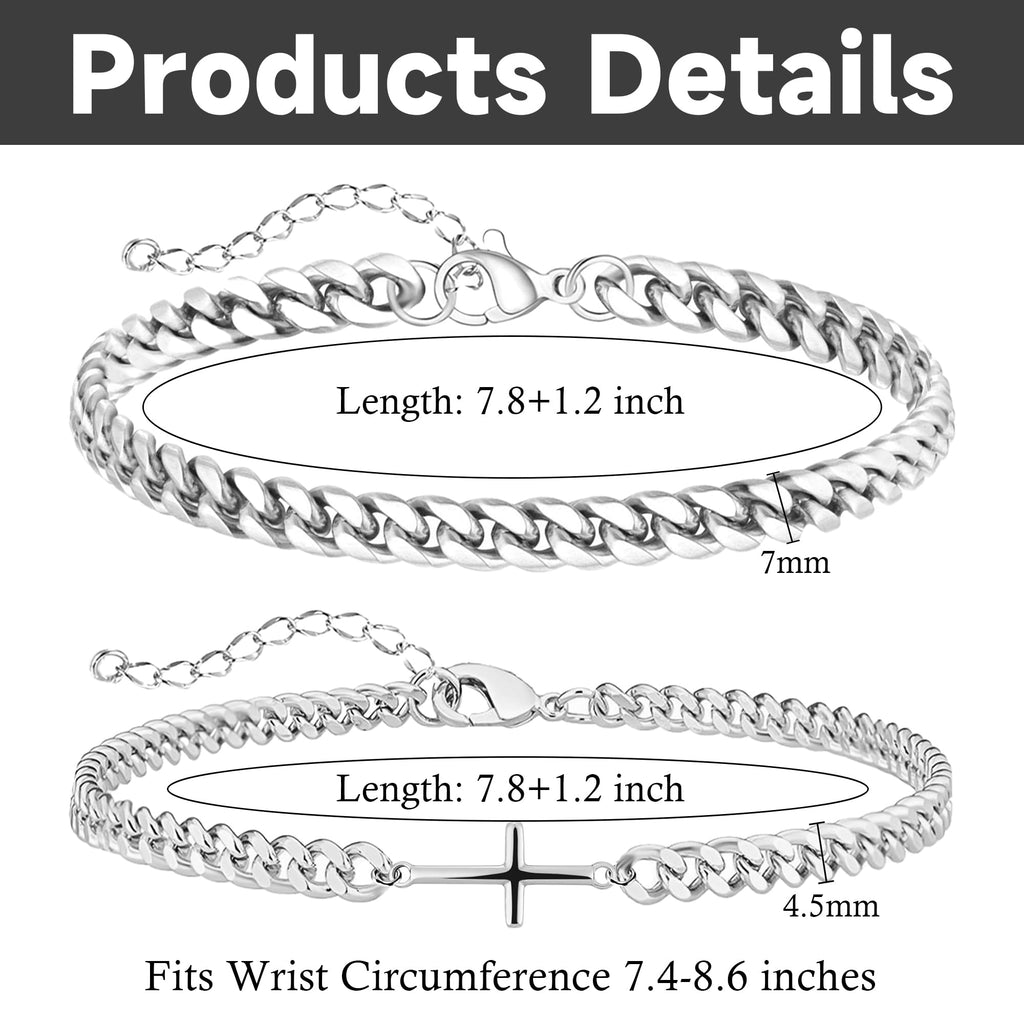 DAYANEY Mens Bracelet Silver and Gold Bracelet for Men Rakhi for Brother