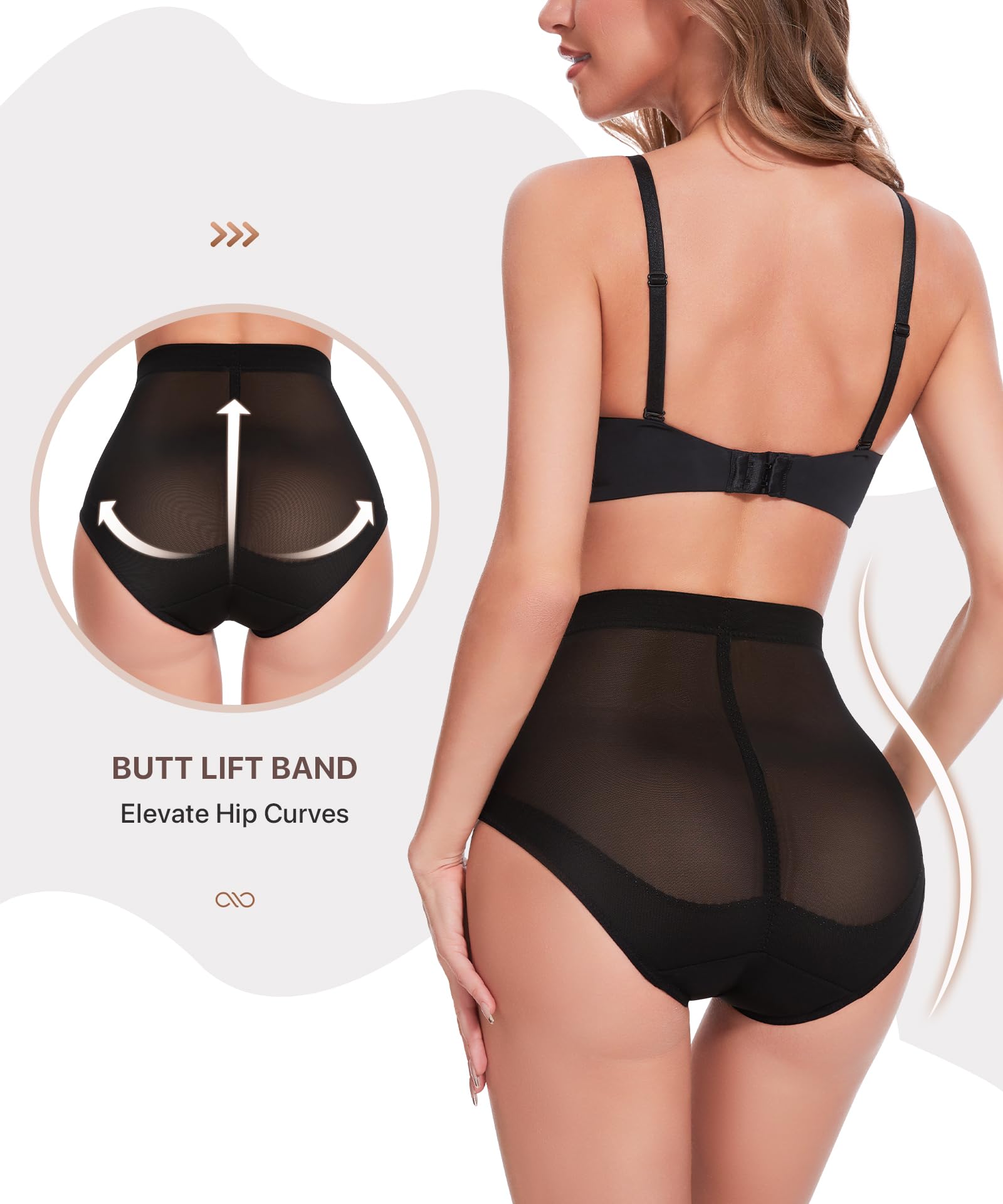 GYDEK Tummy Control Shapewear Panties for Women High Waist Shaper Underwear | Breathable material, High-Waist, Shapewear Girdle, Body Shaper, Seamless Shapewear, Lightweight